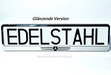 1x Mercedes kennzeichenhalter Nummernschildhalter Kennzeichenrahmen EDELSTAHL 