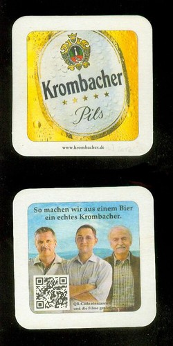 Bierdeckel krombacher pils - bierdeckel, (6)