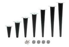 4x Möbelfüße Holz konisch