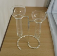 Rosenthal Aqualux Glas Leuchter 2armig Glas / Metall Chromfarben (R1b)