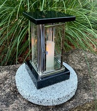 Edelstahl Grablaterne