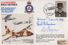 RAF Cover signiert von Luftwaffe Asse Erich Hartmann & Johannes Trautloft + US Ace
