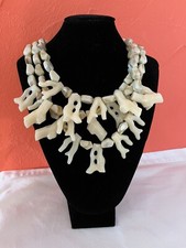 KEY WEST Korallenkette STATEMENT Elfenbein Farbig 3 Reihig NEU