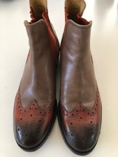 Melvin & Hamilton Amelie Stiefelette 41 Leder Multi Beige Blau Orange Budapester