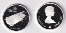 20 Dollar Silber Münze Canada Kanada Olympiade Calgary 1988 Zweierbob PP(166506)
