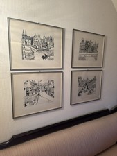 Brigitte Heyduck Litho 4 Blätter gerahmt 1965 Nürnberg 35/100