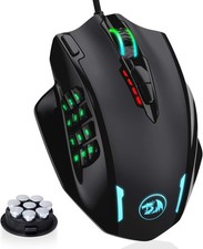Redragon M908 Impact RGB LED MMO Maus USB Laser Gaming Mouse mit 12400 DPI