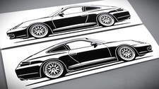 Aufkleber Silhouette Porsche