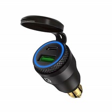 QC3.0 Wasserdichte USB Schnellladegerät-Steckdose Typ C für BMW Motorrad Hella