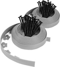 20m Grau Flexible Rasenkante Kunststoff Garten Beeteinfassung Erdanker 0001gr-2