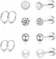 6 Paare Titan Ohrringe Damen