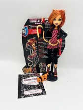Monster High Original 2011 Toralei Stripe First 1st Wave mit Tagebuch, Haustier & Ständer 