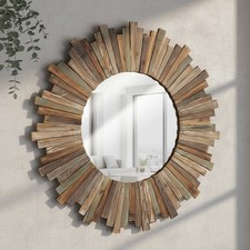 Wandspiegel 90 CM Holz Deko