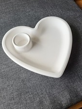 Kerzenteller Herz für Stabkerzen Schale Herz Kerzen Kerzenhalter Deko Liebe