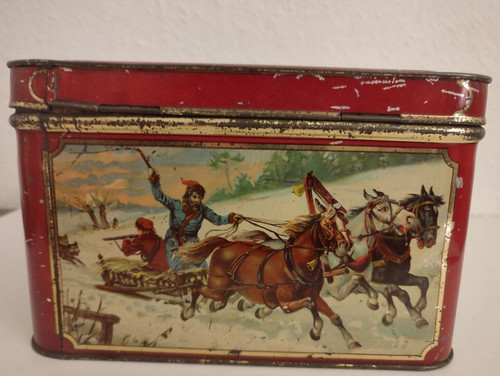 Alte blechdose 1920 motive - blechdose,