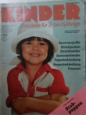 Vintage Zeitschrift Nähen/ Stricken/ Basteln  Modelle für 3- bis 6 jährige DDR