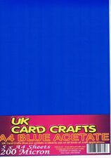 A4 blau Acetat x 5 Blatt -