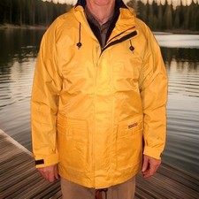 Bermudes Segeljacke wasser- und winddicht gelb mit Kapuze Größe S