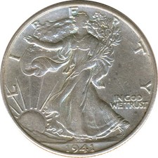 USA Half Dollar 1941 S Walking