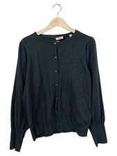 TCHIBO Strickjacke Damen Gr. 40/42 M/L Schwarz Viskose Langarm Basic Knopfleiste