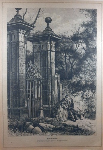 Holzstich 1880 vor der - um,