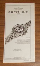 Seltene Werbung vintage BREITLING NAVITIMER COSMONAUTE Raumfahrtmodell 1992