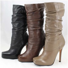 Buffalo Leder Plateau Stiefel