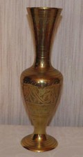 Traumhafte Messingvase * Vase Messing * 29,5 cm hoch * verziert 