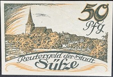 50 Pfennig Sülze  1922 Gutschein Notgeld Reutergeld   #15.10.c*
