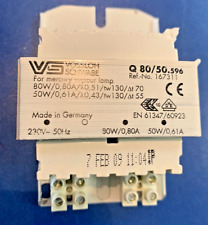 VOSSLOH SCHWABE Vorschaltgerät Q80/50.596 Ref.167311 Made in Germany HQL/HRL/HPL