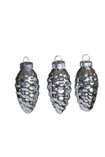 12 STK Glas Hänger ZAPFEN