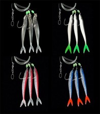 DEGA Norwegen-Paternoster mit Gummifisch Hakengr. 4/0 Dorschvorfach Seelachs Rig