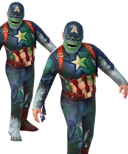 Zombie captain america kostüm - zombie,