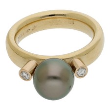 Tahitiperlen brillant ring - brillant,