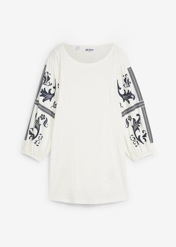 Longshirt mit ärmelprint - longshirt,