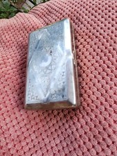 Altes Zigarettenetui gewölbt Etui Raucher Visitenkarten Box Nostalgie 583A