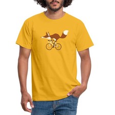 Spreadshirt Fuchs Auf Rennrad Männer T-Shirt Fun Fahrrad Herren Shirt S-XXXXL