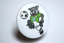 Button Wolfsburg Wölfi #1 Ultras Pin Anstecker 37 mm Fußball kein Trikot Tor
