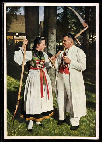 Ansichtskarte paar tracht - ansichtskarte,