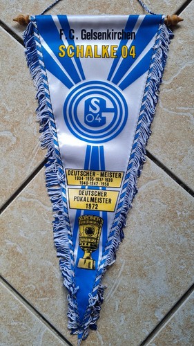 Schalke stoff wimpel 1972 - stoff,