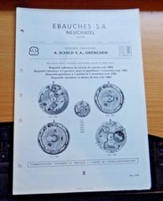 Technische Information A. Schild S.A.,Grenchen Kaliber 1382/1395/1396/1402...
