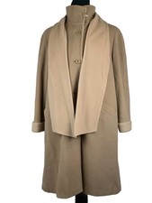 Marcona Damenmantel Beige Wolle Kaschmir Größe 44 Elegant Klassisch