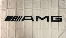 Mercedes AMG Fahne weiss WHITE