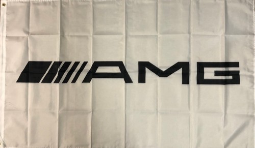 Mercedes amg fahne weiss white - mercedes,