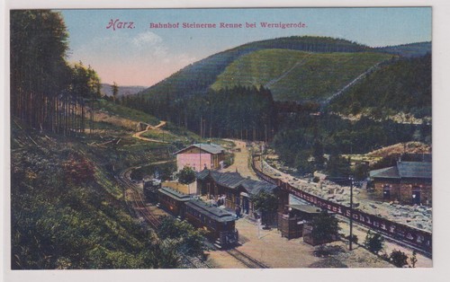19077 harz bahnhofs - ak, harz.