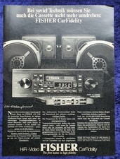 Fisher Car Fidelity PKW Radio Anlage, originale Werbung aus 1980