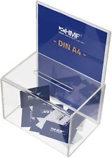HMF Acryl Spendenbox mit Blatteinschub DIN A4 Aktionsbox Spendenhaus 
