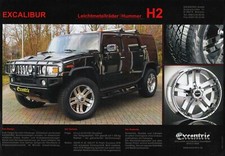 HUMMER H2 Excalibur Felgen Räder Tuning Off Road SUV Prospekt Brochure Sheet 19 