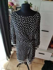 Esprit Kleid Schwarz Weiss Gepunktete Gr 42