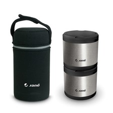 Jané Thermobehälter aus Edelstahl, 2 Behälter mit 500 ml, individuell einsetzbar
